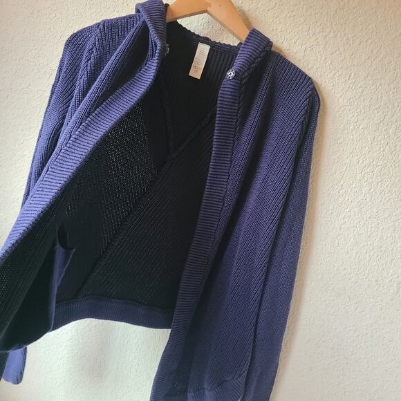 Ivivva by Lululemon Purple Blue Hooded Cardigan Girls Size 12 - Picture 3 of 9